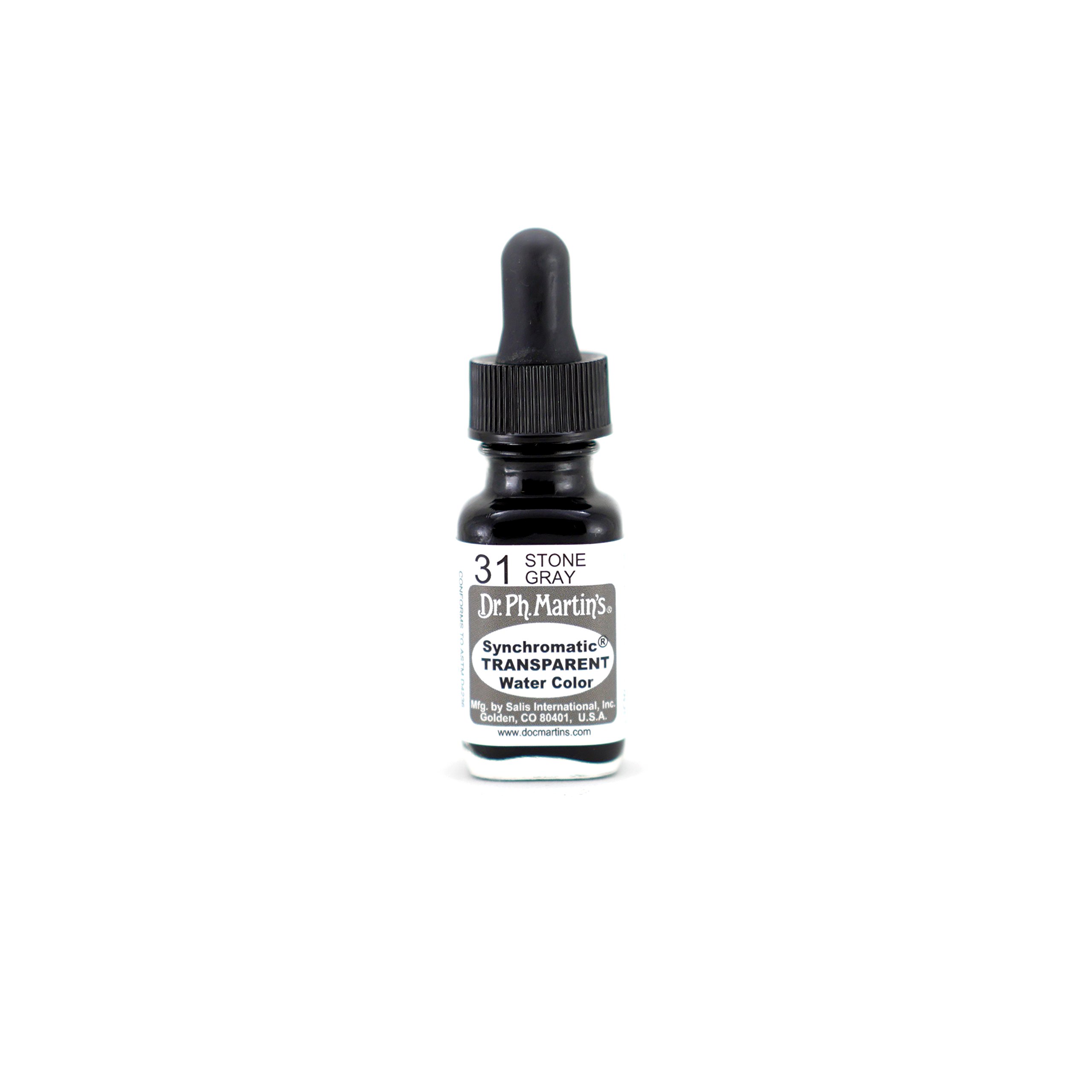 Dr. Ph. Martin's Liquid Ink, Stone Gray, 0.5oz
