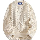 Aelfric Eden Oversized Knit Sweater Solid Vintage Pullover Sweater Unisex Woven Crewneck Knitted Tops