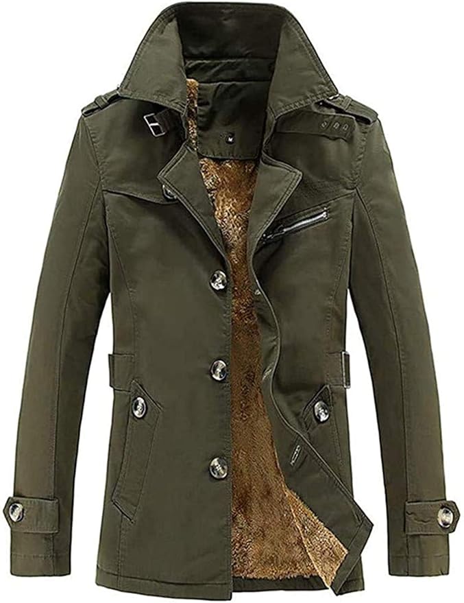 Cold Weather Fur Coats Men, Fleece Lined Warm Outwear Winter Jackets