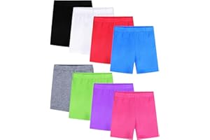 BOOPH Girls Bike Shorts Kids Dance Cartwheel Shorts Under Dress for Toddler Girl 2-10 Years 6/8 Pack