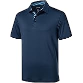EOUOSS Golf Polo Shirts for Men Short Sleeve Moisture Wicking Dry Fit Performance Designed Collared Solid Casual Polo Shirt