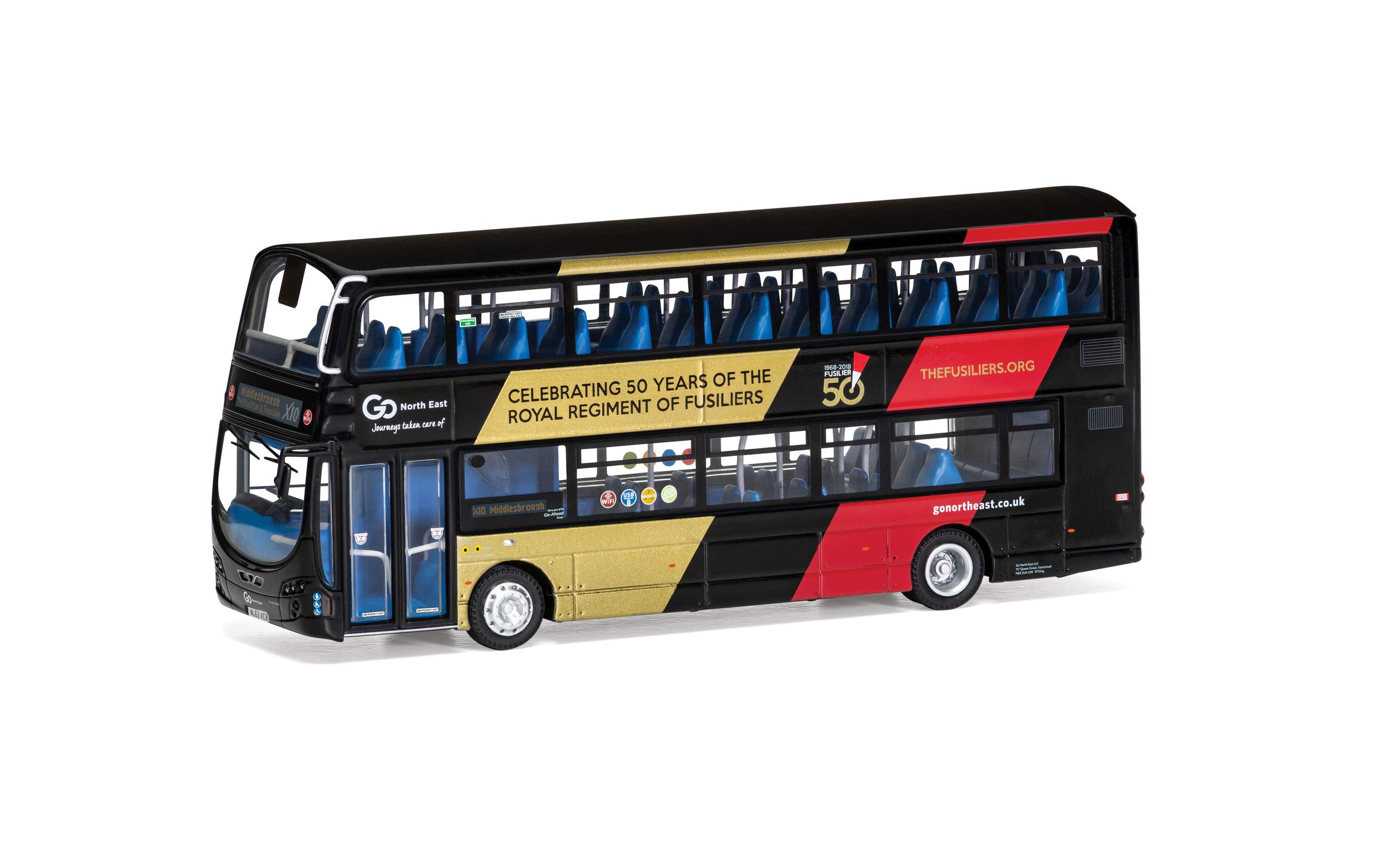 Corgi OM46517A Wright Eclipse Gemini 2 Go North East NL63 XCB Route X10 N Diecast Model