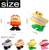 Mienocol 4PCS Chattering Teeth Wind Up Toys Kids Funny Walking Chomping view 2
