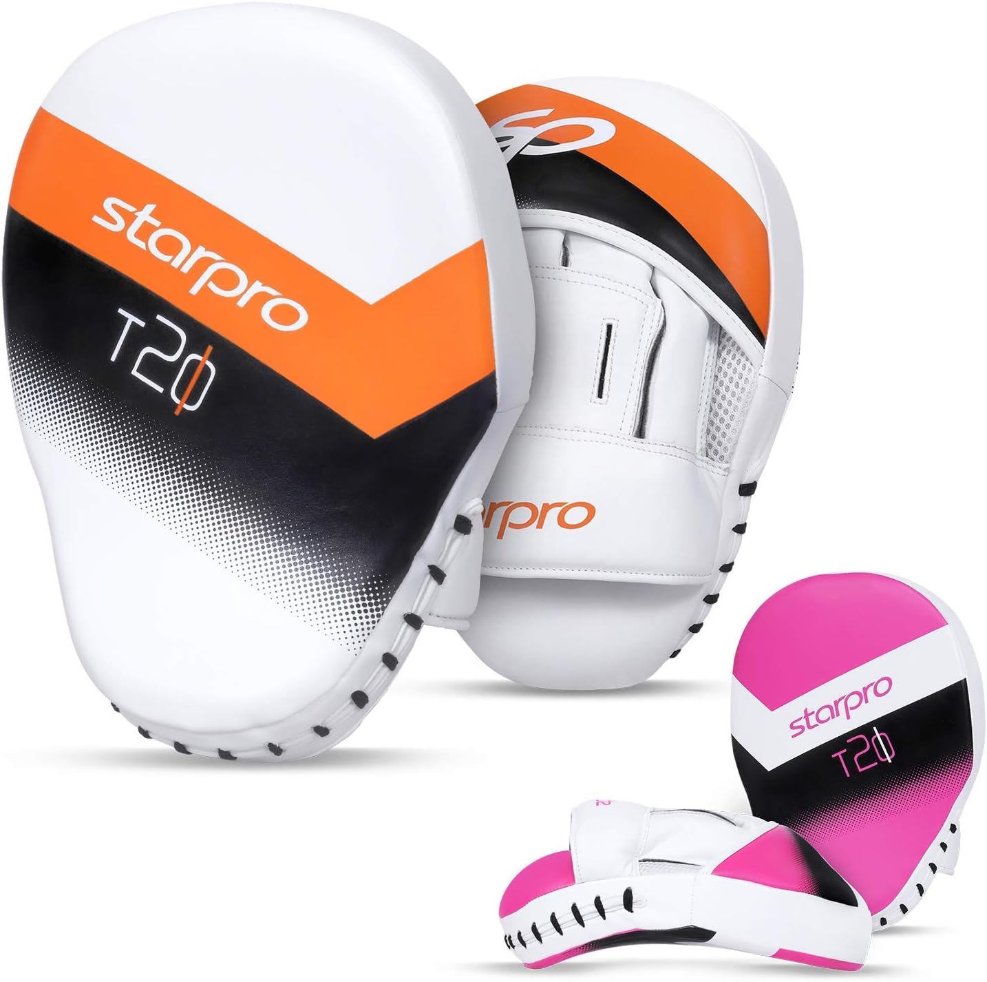 Starpro Boxing Focus Mitts - Lightweight Punching Pads for Adults & Kids, Orange, Standard