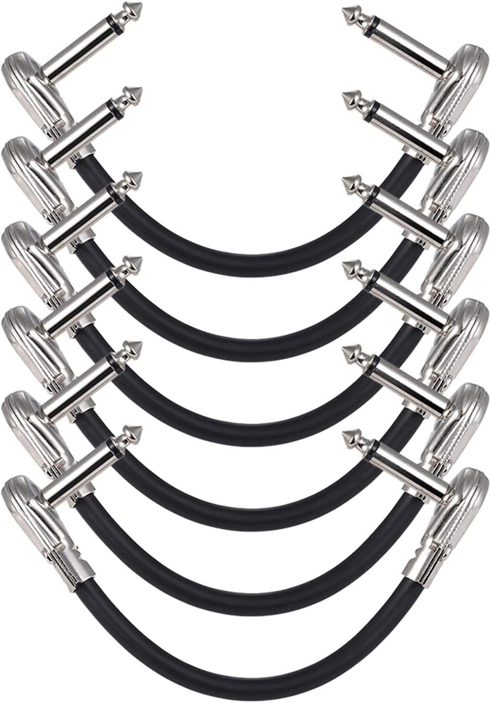 TUANZI Cable de Pedal 6pcs Guitar Pedal Cables 30 cm / 12in Effect