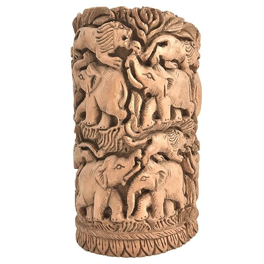 Indianshelf Artesanal Elefante Indio Leon Estatuas Talladas Decoracion Decoracion Vintage Disenador Declaracion Piezas Nuevas En Linea Amazon Com Mx Hogar Y Cocina