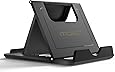 MoKo Cell Phone Stand, Tablet Stand, Universal Foldable Multi-angle Desktop Holder for Smartphone, Tablet(6-11"), iPhone 8/8 Plus/7/7 Plus, iPhone X, Galaxy Note 8, iPad 10.5, Nintendo Switch, Black