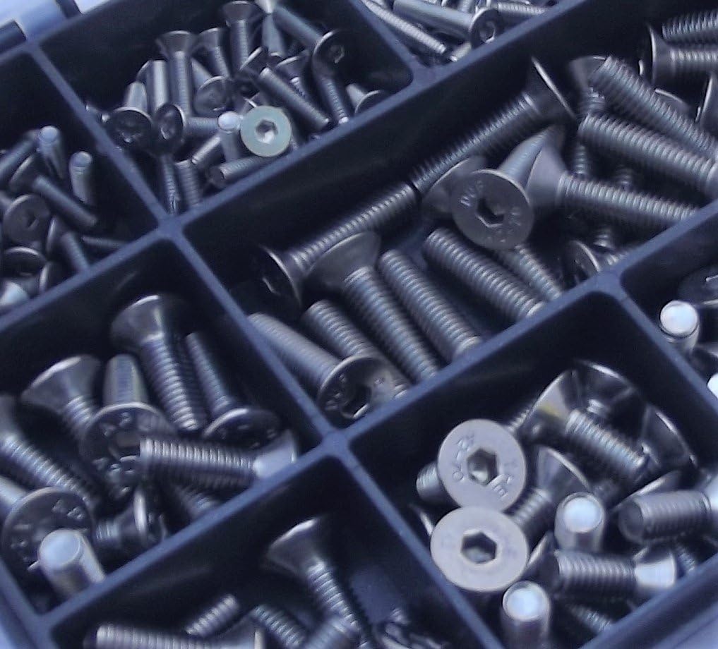 Set of 270 Assorted Allen Socket Countersunk Head Machine Screws/Bolts -DIN7991- M3, M4 and M5 - Image 3