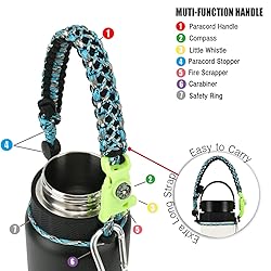 QeeCord Paracord Handle Compatible with Hydro Flask