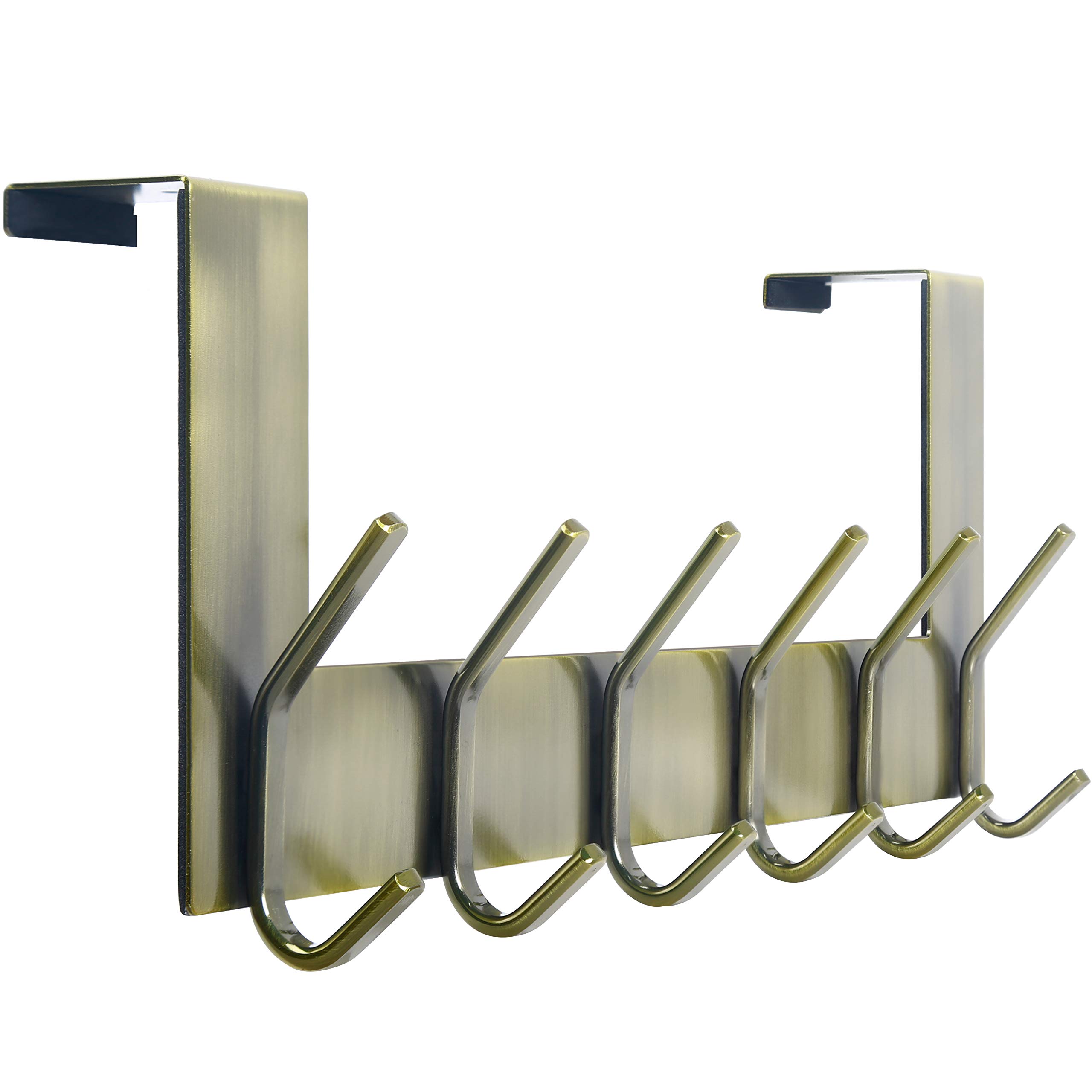 WEBI Over The Door Hooks for Hanging:Over The Door Towel Rack,Over Door Hanger Coat Rack for Hanging Towels,Hats,Coats,Behind Back of Bathroom,Bronze