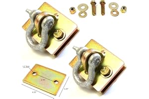 Gripon (Pack of 2) Bolt On Clevis Mount - Accepts 1/2in Shackle (Mount with Backer Plate and 1/2in Shackle)