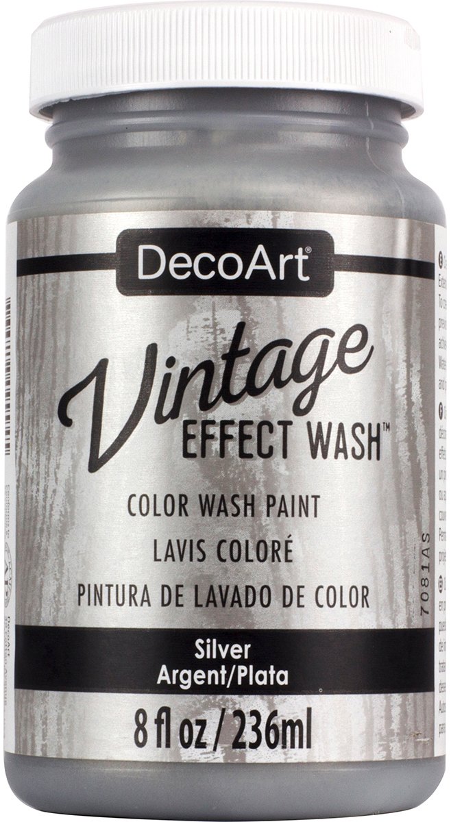 DecoArt Vintage Effect Wash Paint, Silver, 6.09 x 6.09 x 10.92 cm