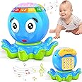 Wanonoo Octopus Ocean Baby Toys Infant Tummy Time 3 4 5 6 7 8 9 10 11 12 Month Babies Boy Girl, Learning Crawling Activity Light Musical 0-6 6-12 12-18 Month Development Christmas Birthday Gifts