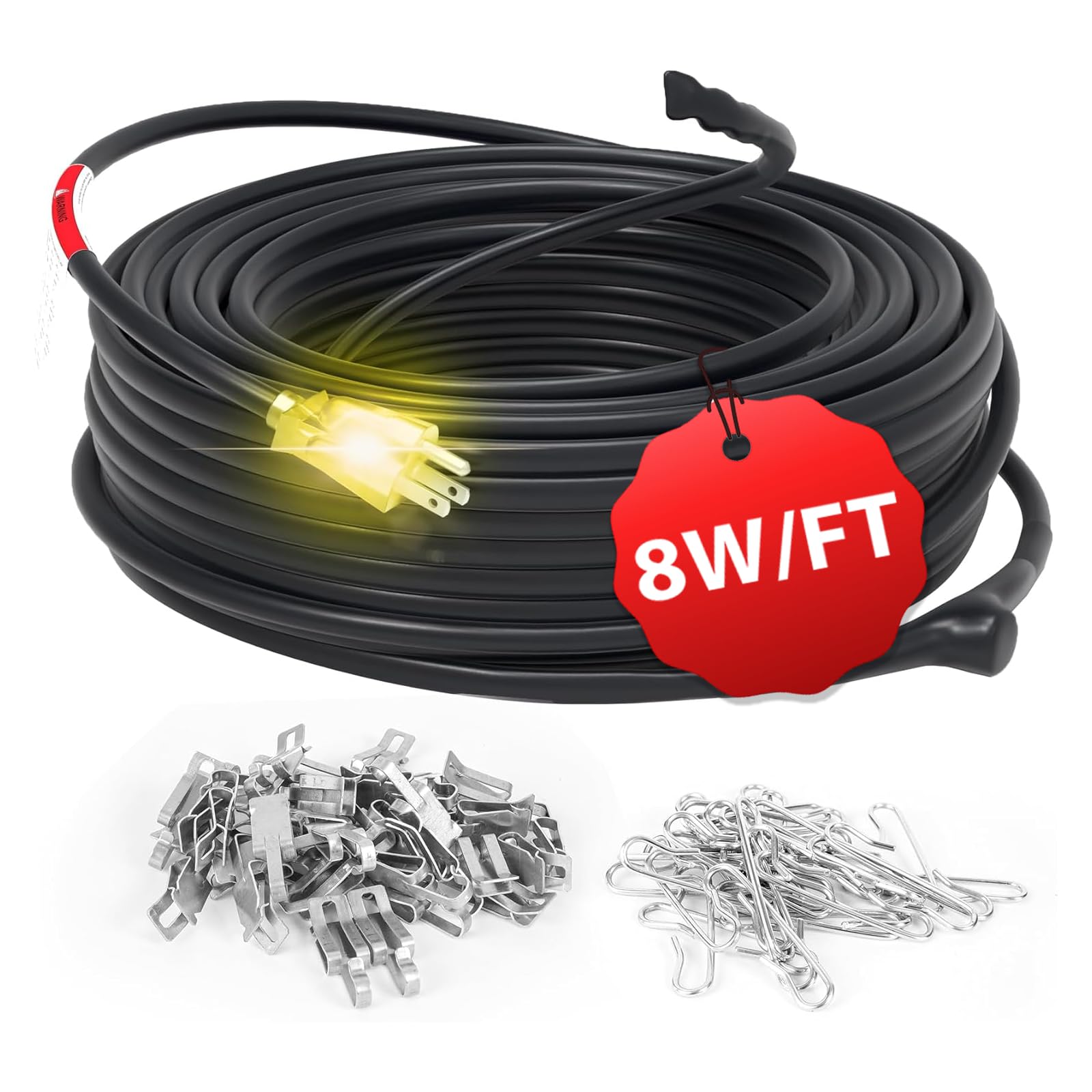 Photo 1 of HEATIT 36ft Roof and Gutters Heating Cable with 10ft Lighted Plug Heavy-Duty Heat Tape, 120V 8W/ft