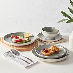 Pokini 24 Piece Dinnerware Sets for 8, Modern