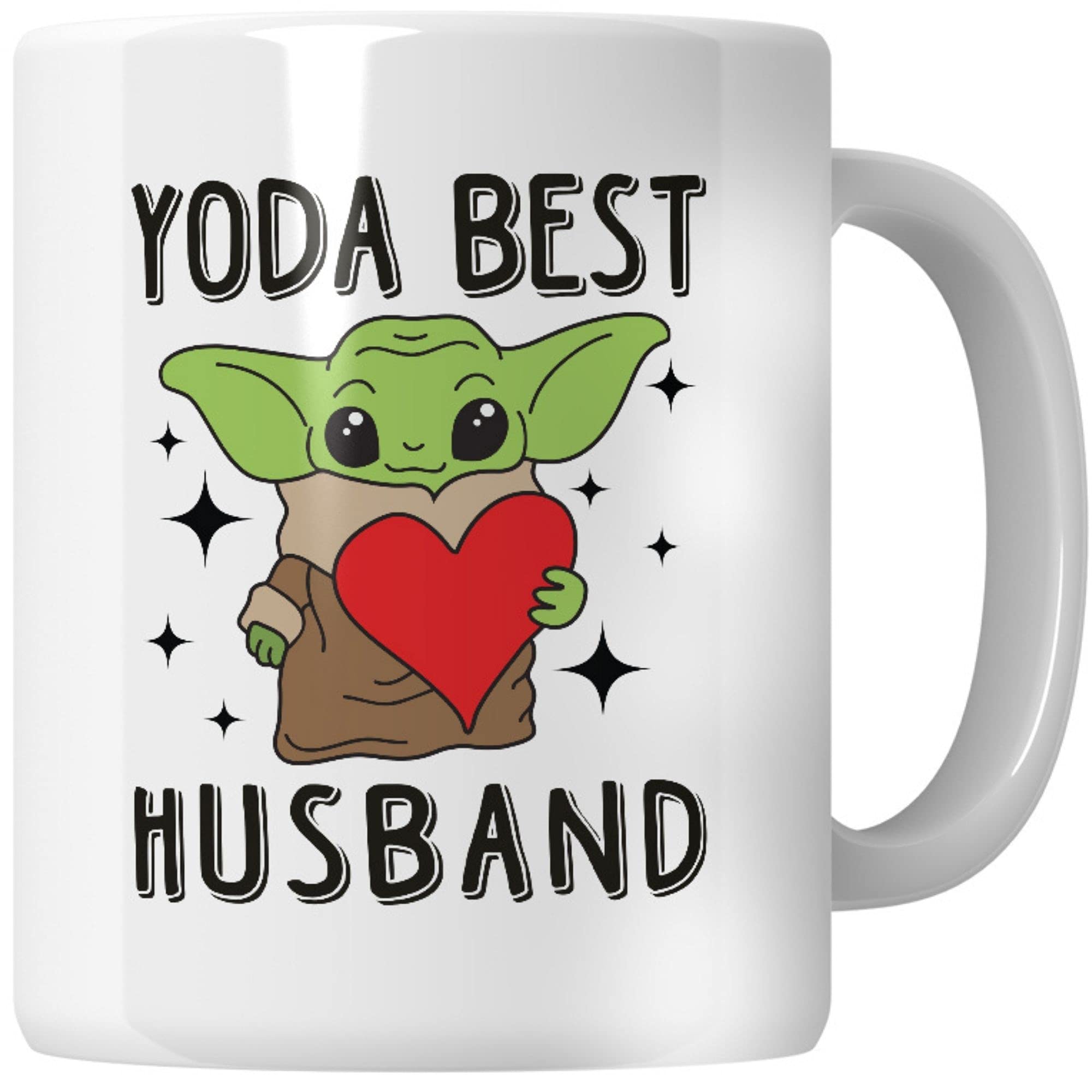 WG - Yoda Best Husband Mug – Wedding, Christmas, or Valentine’s Day Present, Unique Coffee Cup for Him
