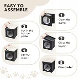 Bonlife Foldable Large Cat Bed Indoor Grey 45x45x50CM with Removable Cushion view 8