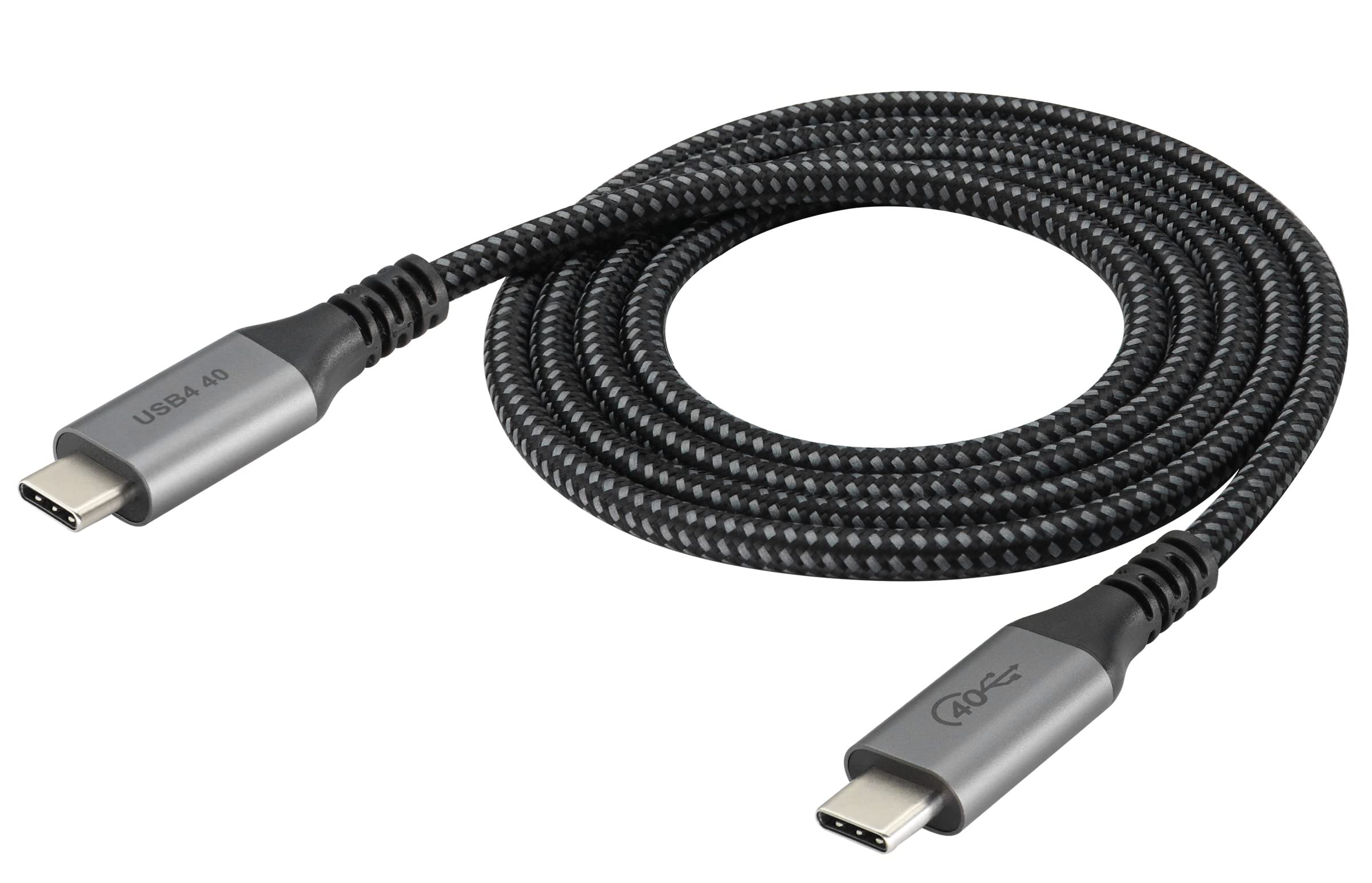 AAOTOKK Thunderbolt 3 cable TB3 USB 4 USB-C Male Expansion cable 40Gbps and 100W fast Charging Support for Single 5K 60Hz or dual 4K 60Hz Monitors Compatible with Type-C MacBook,Dell,HUB(1.2M/4FT)