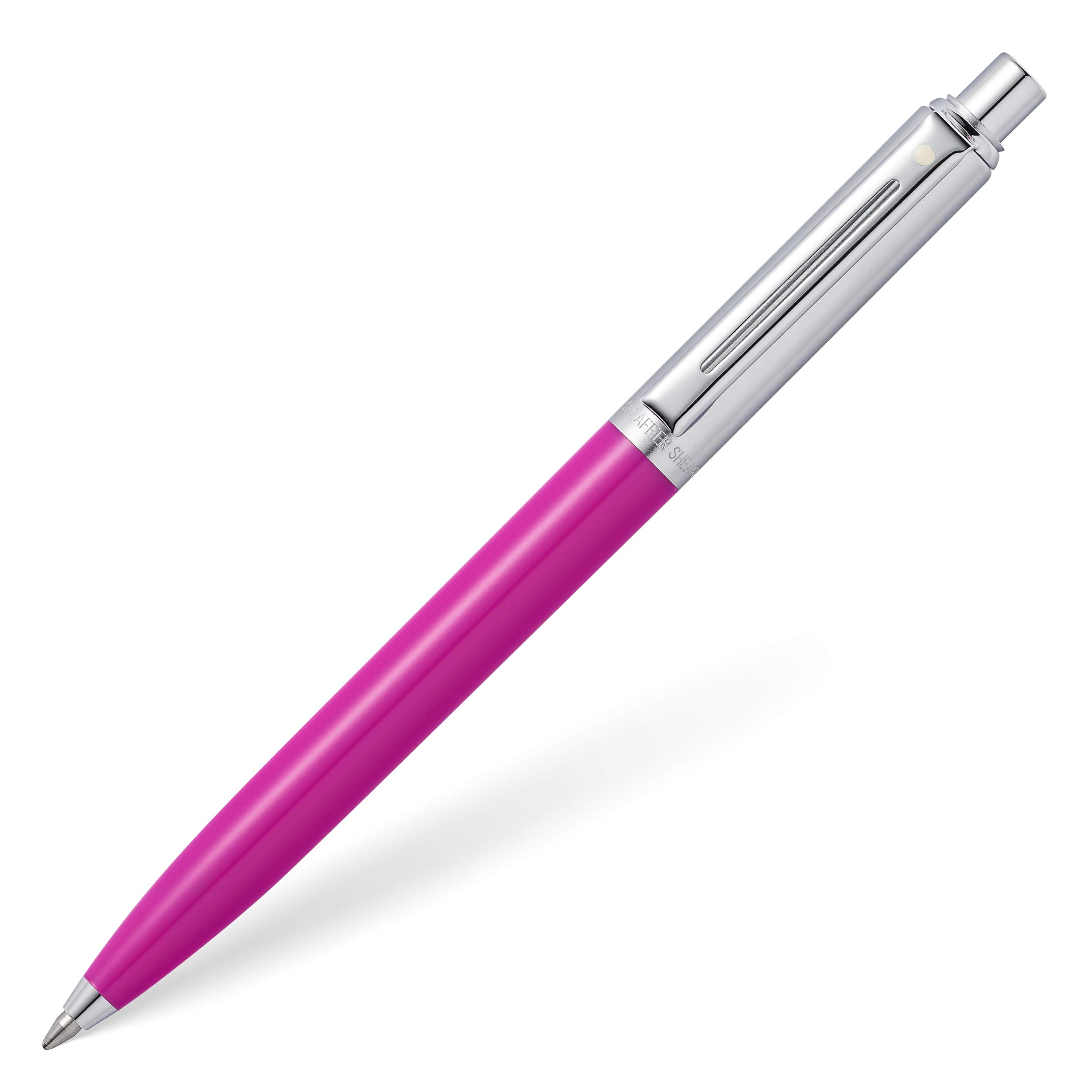 Sheaffer E23218051CS Sentinel Brushed Chrome Cap and Barrel Ballpoint Pen - Fuchsia
