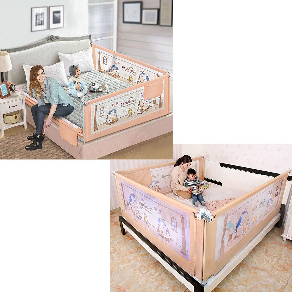 1 8m Pink B07qhcgm8q お子様のベッドからの転倒を防ぐ ベッドガード ベッドフェンス 折り畳み式 ベッドガードフェンス 激安通販