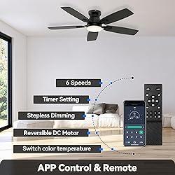 SUNMORY 42" Ceiling Fans with Lights and Remote/APP