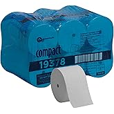Georgia-Pacific Compact Coreless 2-Ply Recycled Toilet Paper by GP PRO (Georgia-Pacific), 19378, 1,500 Sheets Per Roll, 18 Rolls Per Case