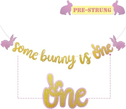 Amazon Com Yaaaaasss Some Bunny Is One Banner Easter Birthday