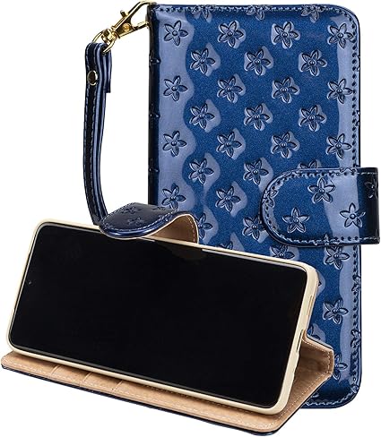 Amazon Co Jp Newore Samsung Galaxy S Plus 対応 花柄 ケース 純色 手帳型 横開き レザー 革 カバー マグネット式 カードポケット スタンド機能 ギャラクシー S スマホケース 財布型 カバー ストラップ付き Samsung Galaxy S Plus ブルー 家電 カメラ