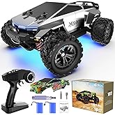 1:18 Scale All Terrain Fast RC Car, 40 KPH High Speed 4WD Electric Vehicle with 2.4 GHz Remote Control, 4X4 Waterproof Off-Road Monster Truck with Two Rechargeable Batteries 60 Min Runtime for Boys 8+