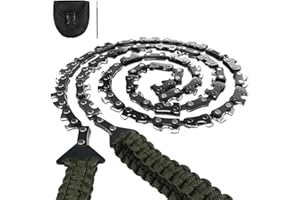 TAEYONK Pocket Chainsaw with Paracord Handle 36 Inch Pocket Saw with 48 Bi-directional, 65Mn Steel, Hand Chain Saw Fast Cut Wood & Trees, Best Emergency Survival Gear for Outdoor Camping Hiking