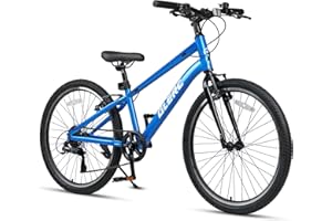 Glerc 20 24 Inch Kids Bike, 7-Speed Kids Bicycle for Boys & Girls Ages 6-15, Mesa Children Bicycle with Dual Brakes and Kickstand, Multiple Colors
