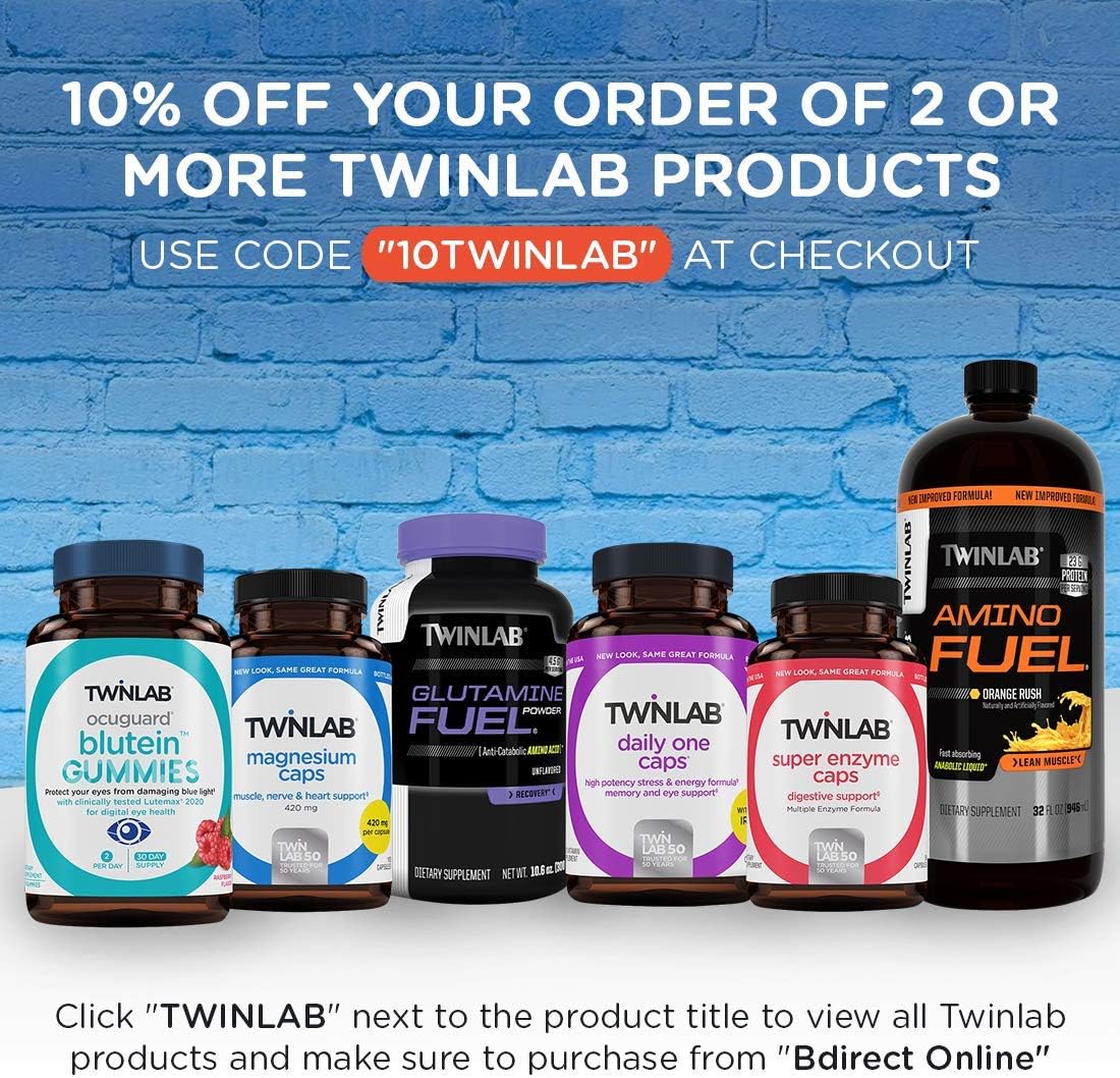 TwinLab Stress B-Complex Caps with Vitamin C - B Vitamin Energy Pills for Stress Relief & Immune Support for Men & Women - (250 Caps): Health & Personal Care