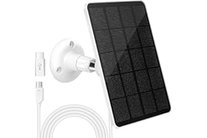 EEEKit Solar Panel for Outdoor Wireless Security Camera with 360°Adjustable Mounting, 5V 4W Waterproof Solar Panels Charger w
