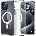 Spigen Ultra Hybrid MagFit Designed for iPhone 15 Pro Case (2023) [Anti-Yellowing] [Military-Grade Protection] Compatible with MagSafe - Frost Clear