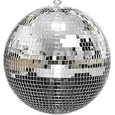 Youdepot 12-Inch Large Hanging Mirror Ball for Disco Party Decor | Disco Ball Decor, for Weddings, Events, Disco Christmas Decor, and Home Celebrations, decorations