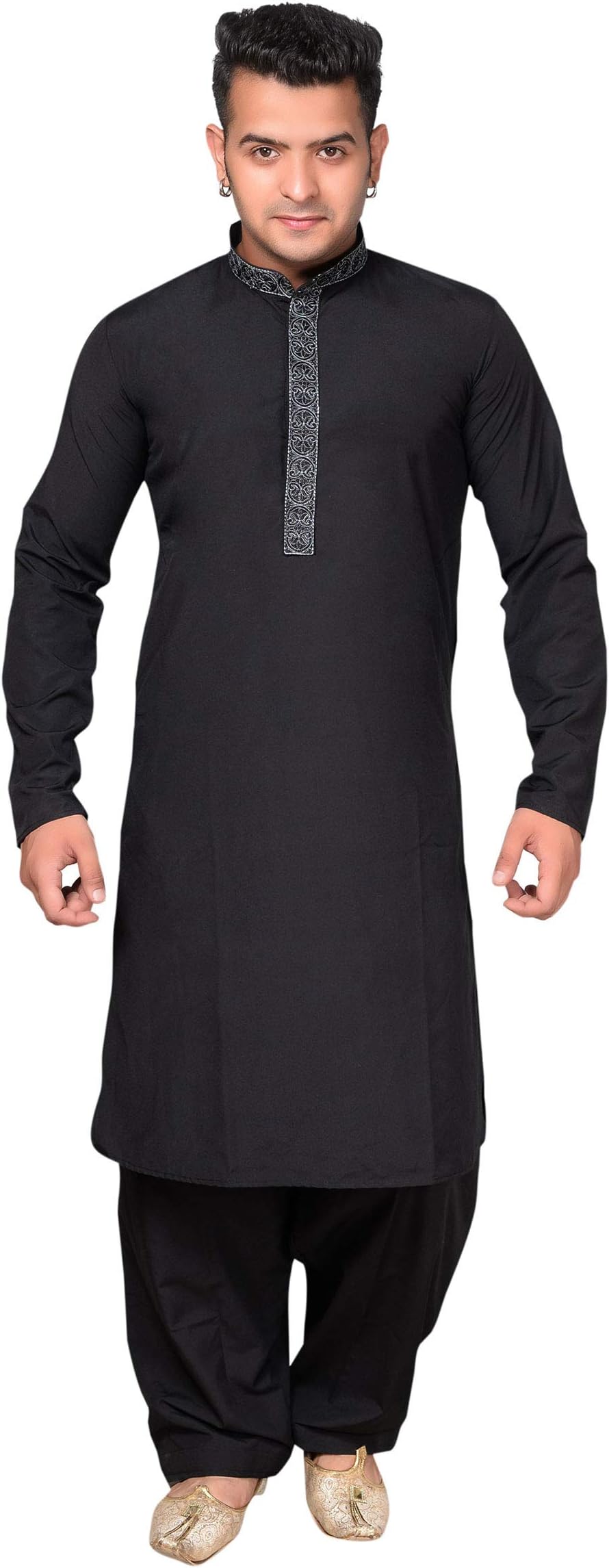 Men Casual Simple Polycotton Kurta Pyjama Shalwar Kameez 1856