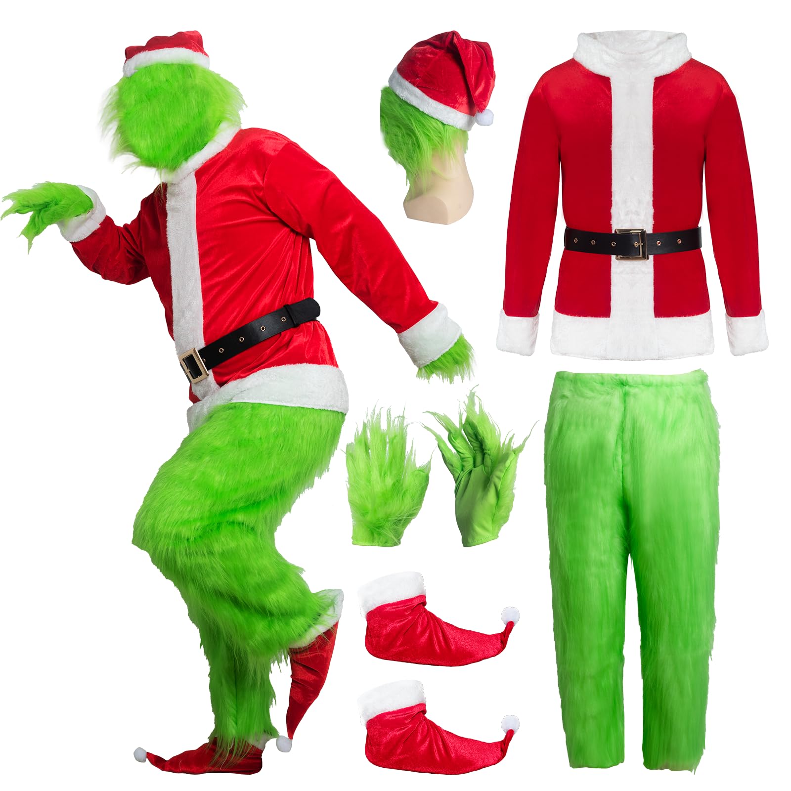 Photo 1 of *USED*
KBJALQ Santa Claus Costume with Mask,Deluxe Funny Cosplay Santa Outfit,Christmas Halloween Costumes Adult for Men (XL)