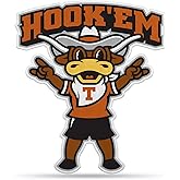 Rico Industries NCAA Texas Longhorns NCAA Mascot Shape Cut Pennant, Team color, Item footprint: 18' x 18'