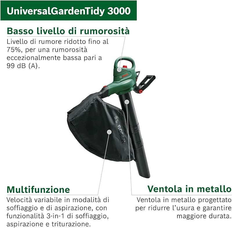 Soffiatore/aspiratore elettrico UniversalGardenTidy 3000