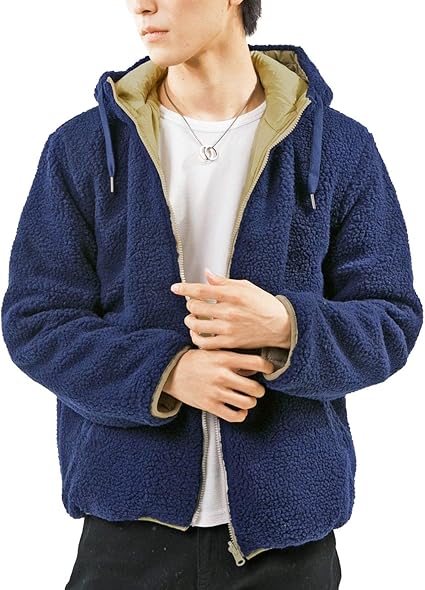 Amazon イナセ メンズ 中綿入り ジャケット リバーシブル フリース ボア パーカー ブルゾン 6 ネイビー ベージュ Mサイズ コート ジャケット 通販 Amazon イナセ メンズ 中綿入り ジャケット リバーシブル フリース ボア パーカー ブルゾン 6 ネイビー ベージュ Mサイズ コート ジャケット 通販