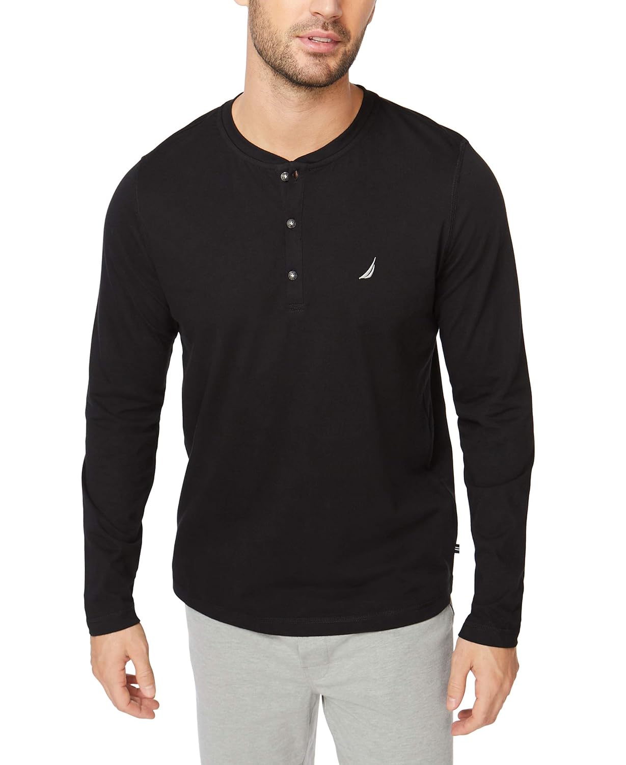 Buy Nautica Men's Long Sleeve Henley Pajama Top at Amazon.in