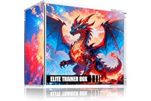 Wigearss Elite Trainer Box Acrylic Display Case – 6mm Thick Magnetic ETB Protector Box, UV-Resistant Crystal-Clear Acrylic Ca
