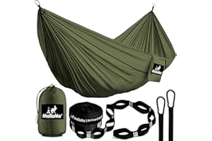 MalloMe Camping Hammock with Straps - Heavy Duty Outdoor Hammocks Portable Hammock 1 & 2 Two Person Double Hammock - Amacas H