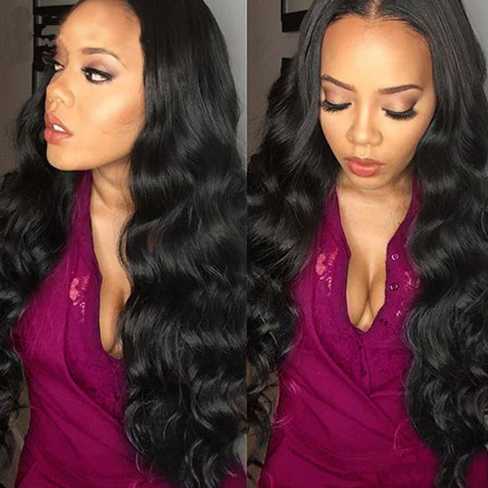 Belinda Hair Brazilian Hair with Lace Closure Unprocessed Virgin Brazilian Body Wave 3 Bundles with Free Part Closure Human Hair Weave 14 16 18+12inch