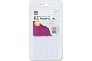 Charles Leonard Paper Hole Reinforcements, Self-Adhesive Labels, 544/Box (72544) , White