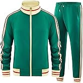 dioxoib Men Track Suits Sets Long Sleeve Full-zip Sweatsuit Active Jackets and Pants 2 Piece Outfits