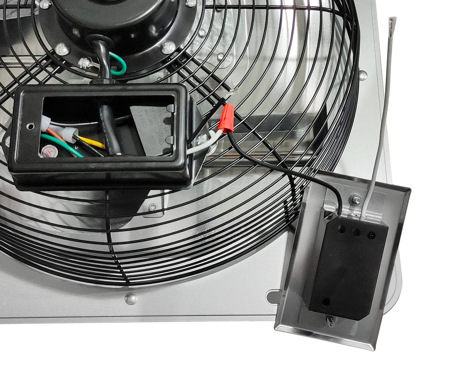 KEN BROWN 12 Inch Variable Shutter Exhaust Fan Wall Mounted With Speed Controller 1800CFM For Garages And Shops,Greenhouse,Attic Ventilation