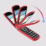 CHAKEYAKE G380D Senior Flip Phone Big Buttons SOS 1000mAh GSM Unlocked Red view 9