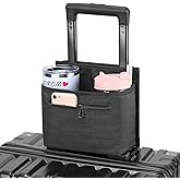 ZHCHG Luggage Travel Cup Holder Attachment for Suitcase Drink Carrier Caddy, Coffee Mug and Tumblers, Traveler Carry on Hands
