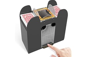 FEIERYA Automatic Card Shuffler 6 Deck Electric Heavy Duty,Battery-Operated Electric Poker Shuffler,Playing Card Shuffler for Home Card Game,Travel